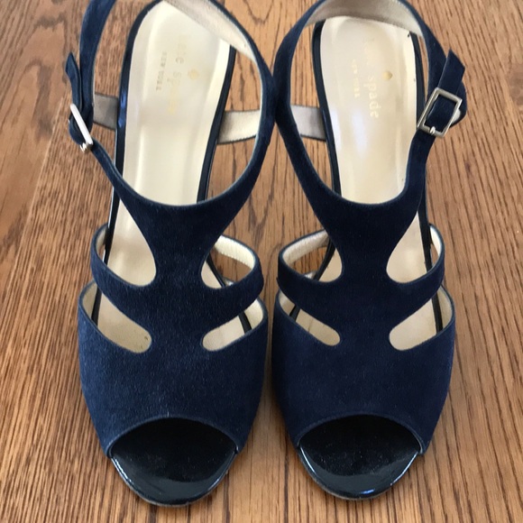 Kate spade blue suede sandal size 9-1/2 - Picture 3 of 4